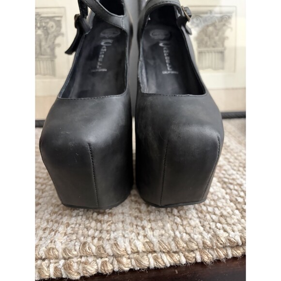 Jeffrey Campbell NIGHT WALK Black Leather Havana Last Platform Heels Size 8M - Picture 3 of 8